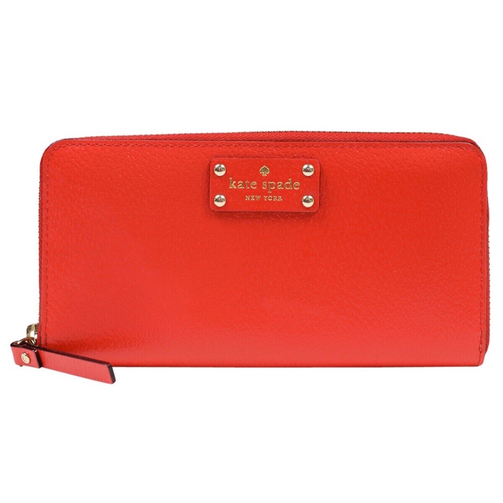 Kate Spade Red Wellesley Neda Zip Around Wallet